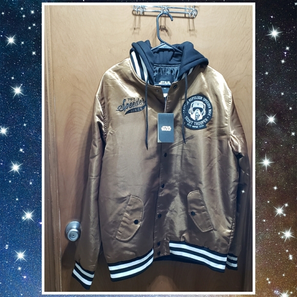 👍🏻HPx2👍🏻🔥Star Wars Heroes & Villains Scout Trooper Bomber Jacket🔥 - Picture 3 of 13